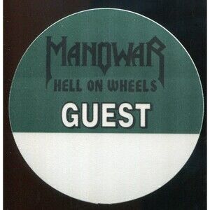 Vintage 1998 Manowar Backstage Pass Guest Hell on Wheels